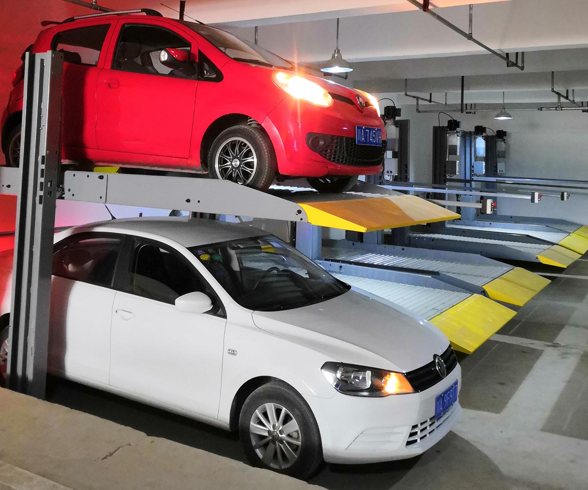 二层简易升降类立体车库停车设备过规划两柱简易升降式停车设备租赁经营